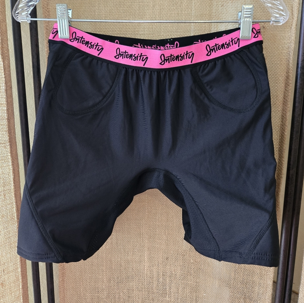 Women's Intensity Black Pink Lightly Padded Softball Sliding Shorts Size Large